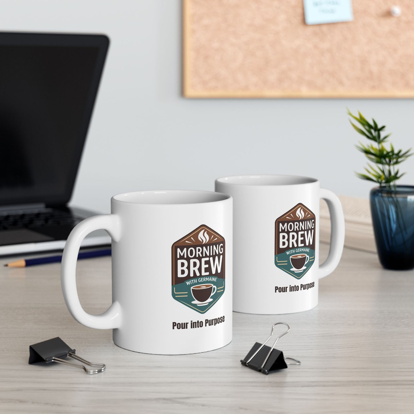Morning Brew Badge Mug | Coffee Lovers Ceramic Mug