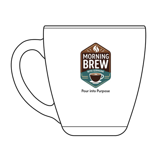 Morning Brew Engraved Glass Mug — 15.5 oz Tapered Coffee Cup